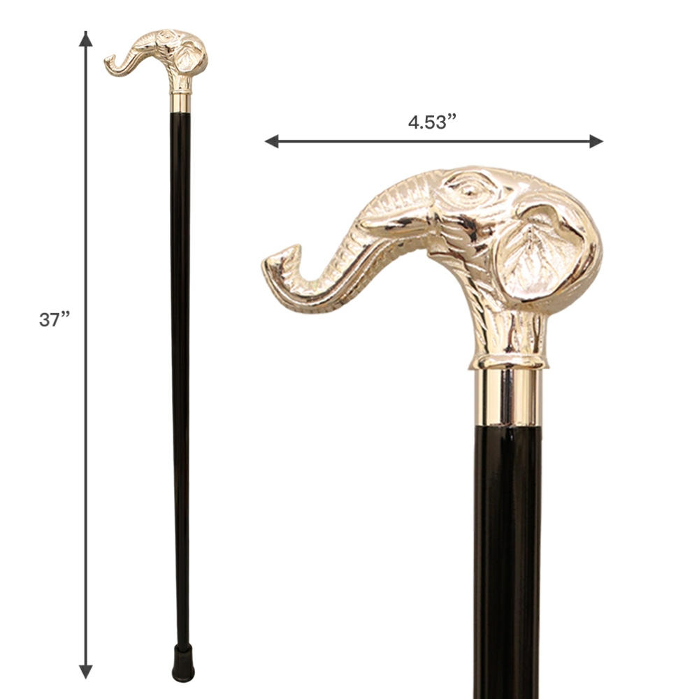 40111S Silver Elephant Brass Stick