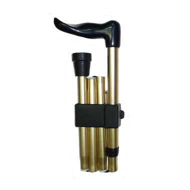 AL-050 "Palm Grip"Right Adjustable Folding Stick/Champagne-Bronz