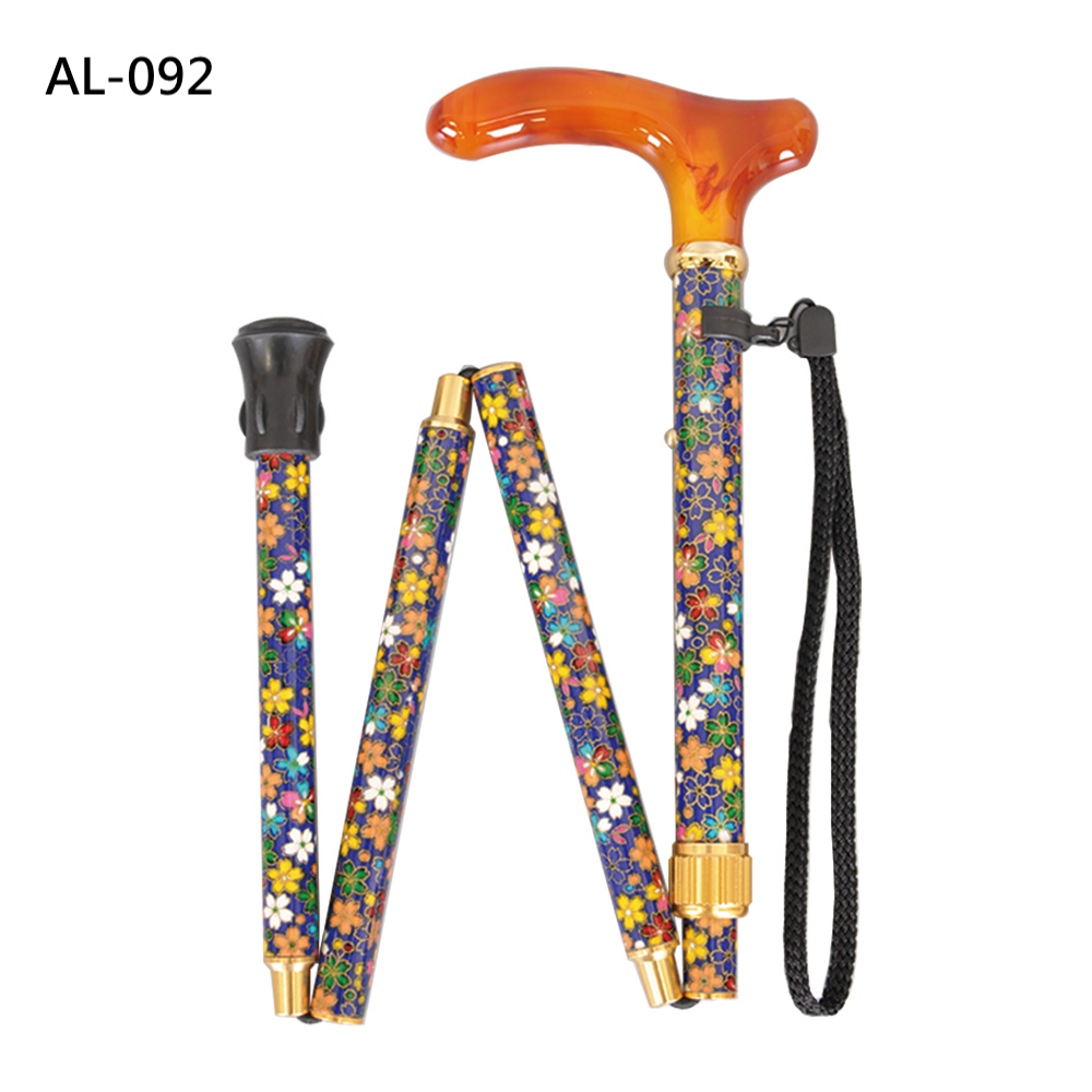 AL-092 Adjustable Slim Folding Stick/Fabric/Acrylic Handle