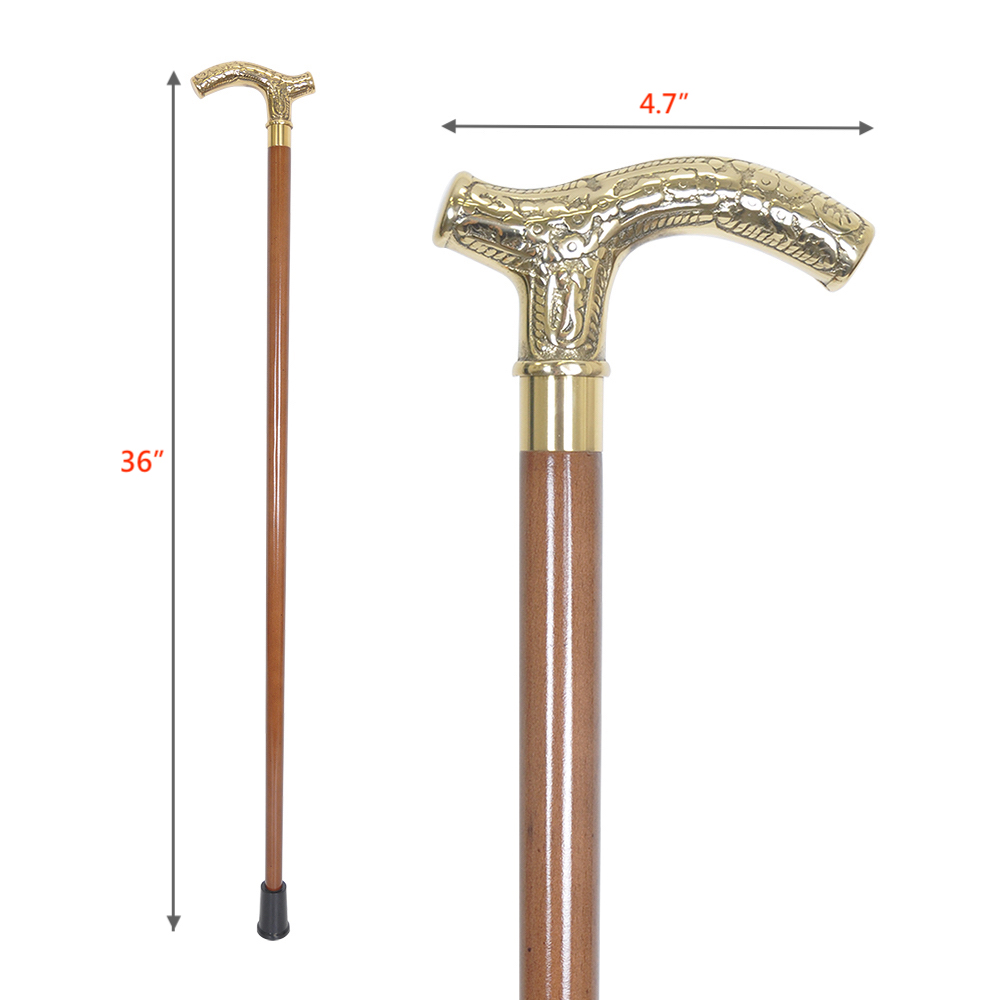 B-004 Medium Tree Brass Handle Stick/Original