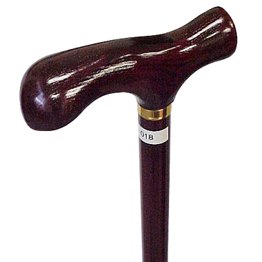 W-018 "Wider Grip" Wood Handle Stick/Mahogany