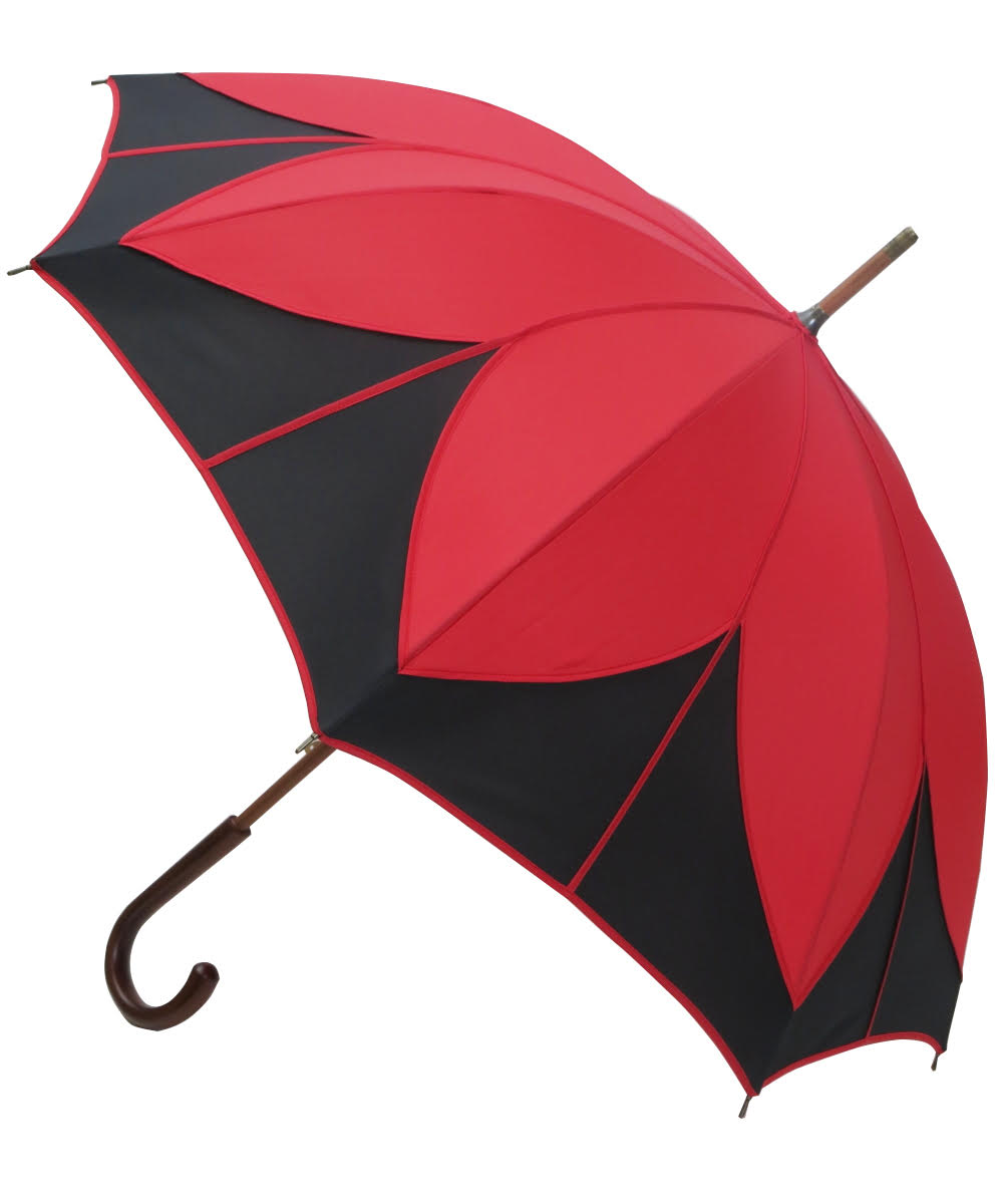 08028 Flower Patch Umbrella/Red - Click Image to Close
