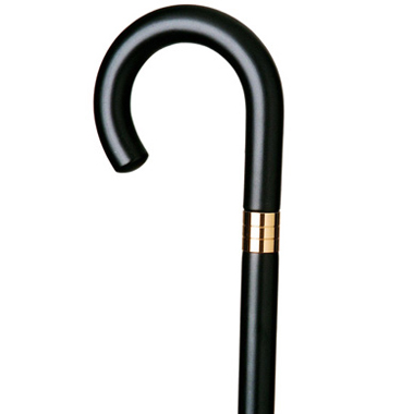 30106 Round Wood Handle Stick/ Frost Black Maple Wood - Click Image to Close