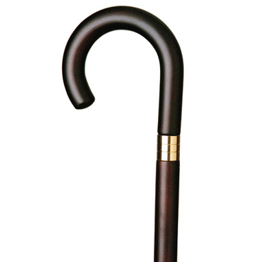 30107 Round Wood Handle Stick/ Frost Mahogany Maple Wood - Click Image to Close