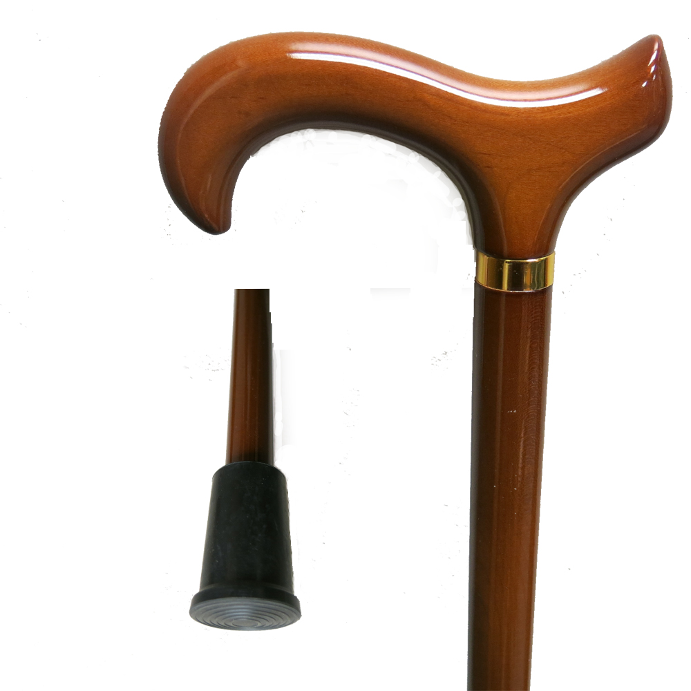 30205W Derby Handle Wood Stick/Walnut Color - Click Image to Close