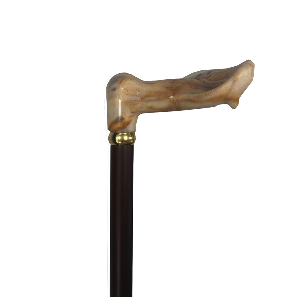 30217 Right Marblized Palm Grip Handle Wood Stick - Click Image to Close
