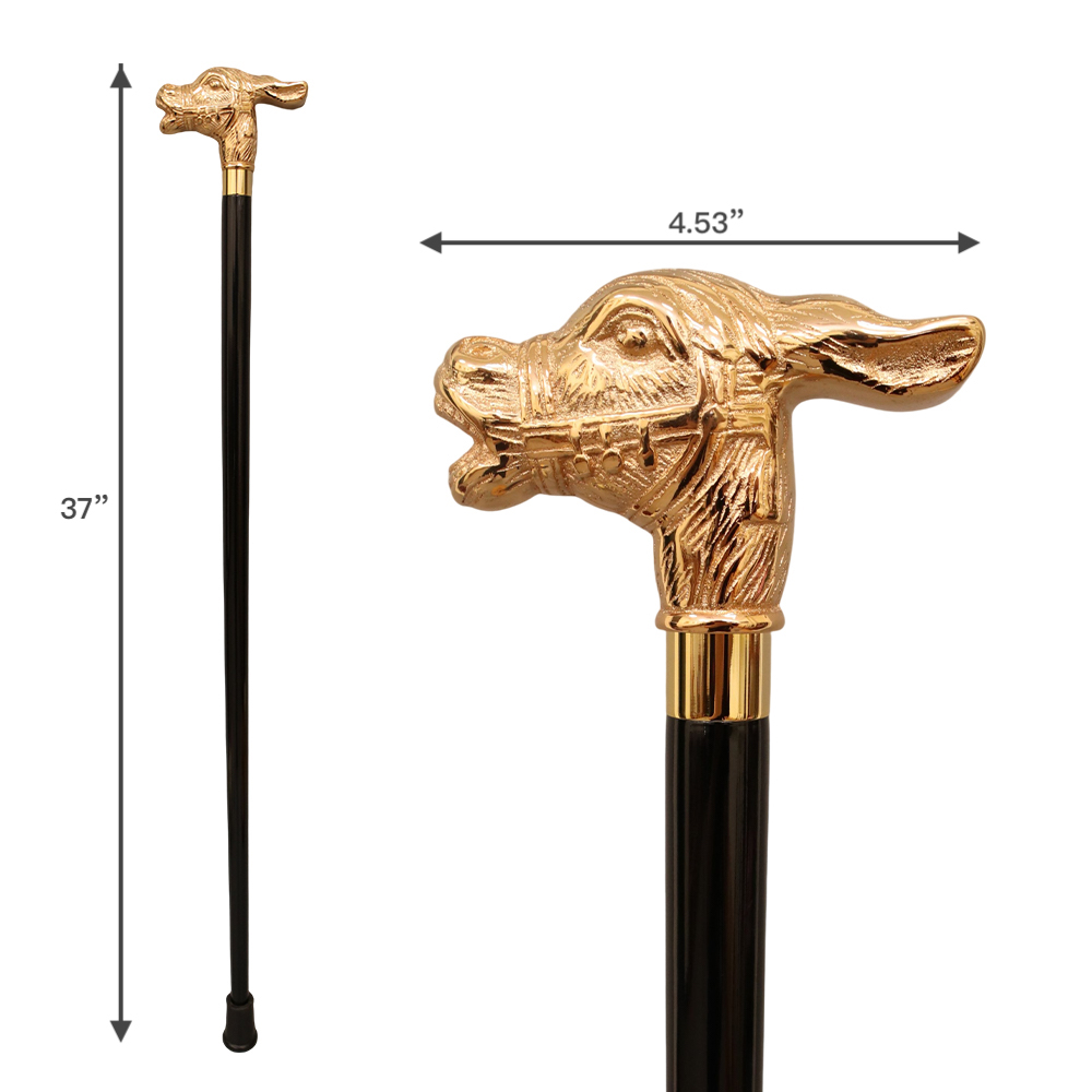 40120G Gold Donkey Brass Stick - Click Image to Close