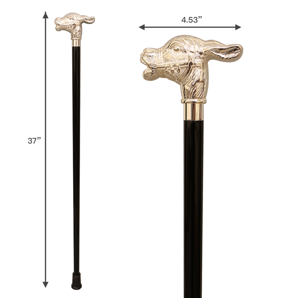 40120S Silver Donkey Brass Stick - Click Image to Close
