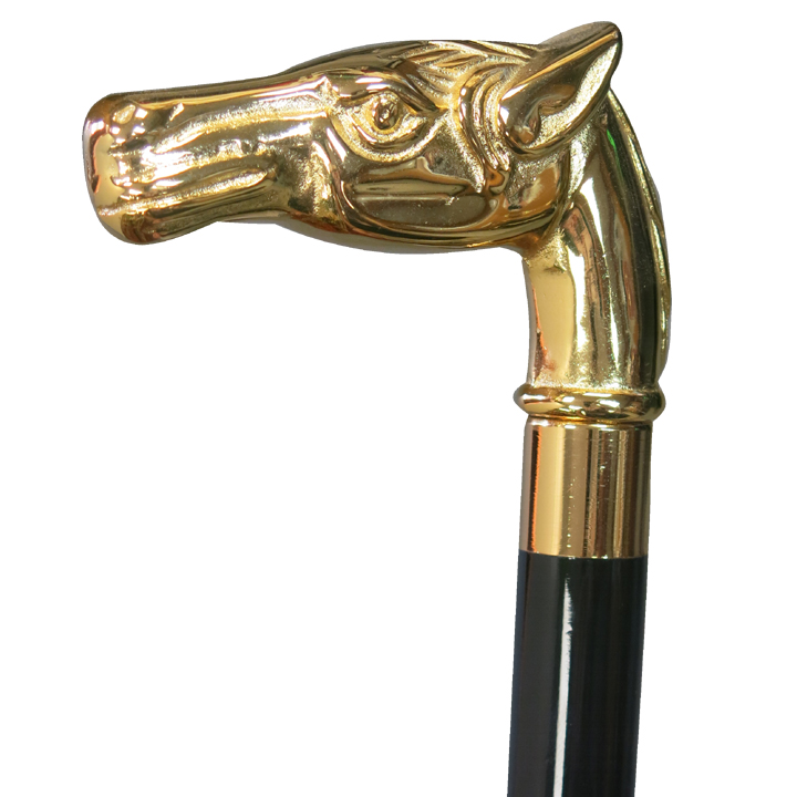 50404G Gold Horse Brass Stick - Click Image to Close