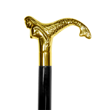 50405G Gold Mermaid Brass Stick - Click Image to Close
