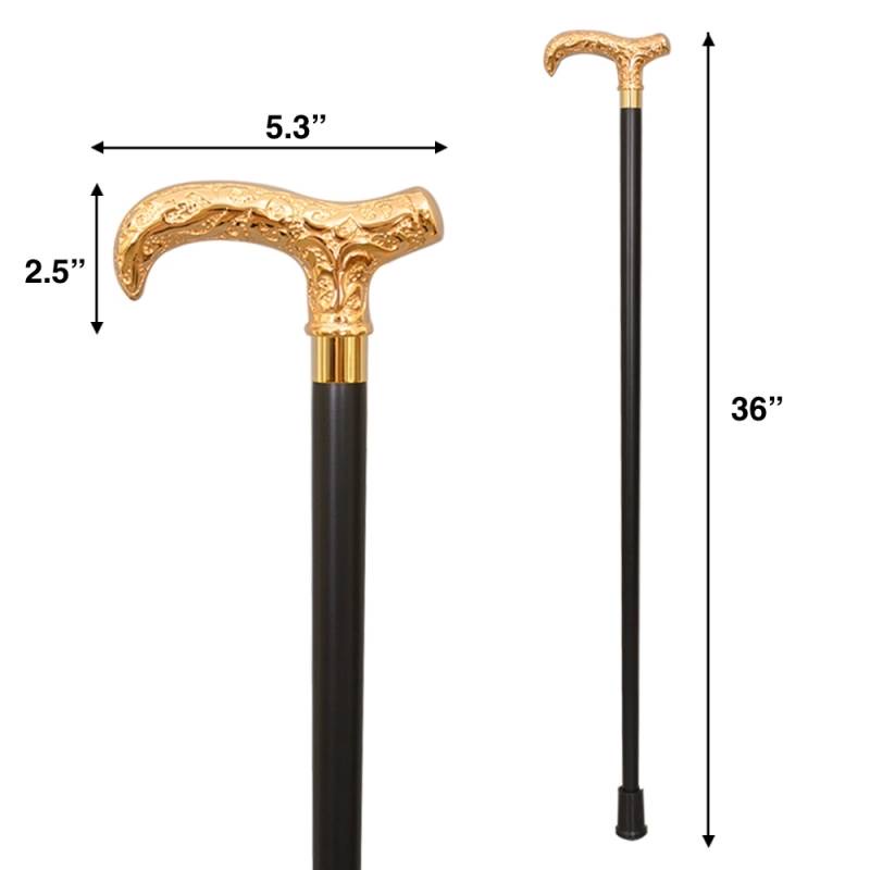50409G Gold Brass Derby Stick - Click Image to Close