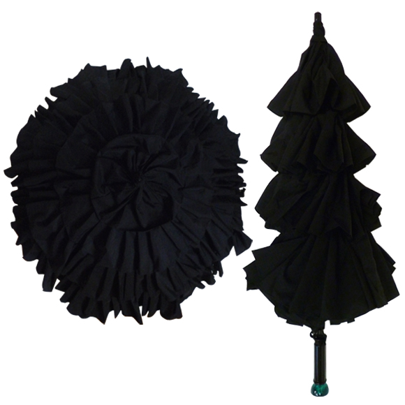 9104 BLACK CHRISTMAS TREE UMBRELLA - Click Image to Close