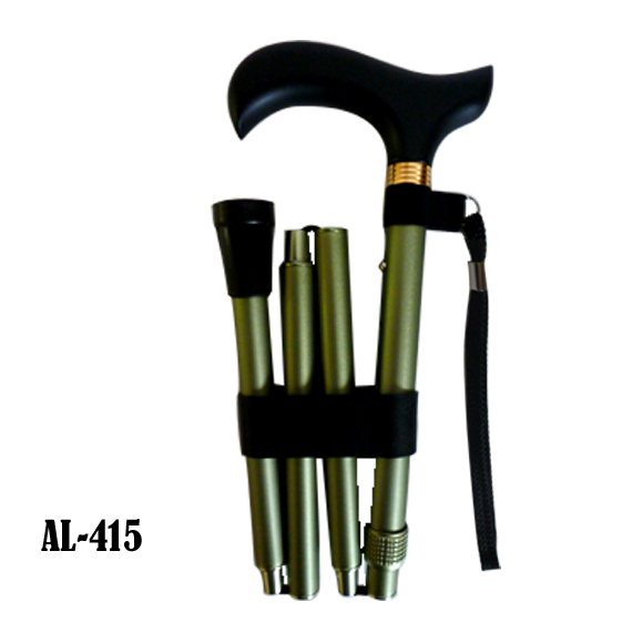 AL-411-AL-415 Adj Slim Travel Folding Stick/Solids