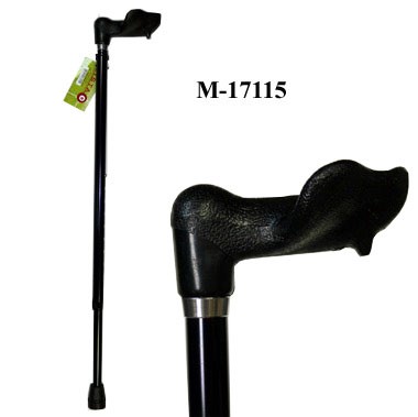 M-17115 Black Right Palm Grip Handle, Telescopic Shaft. - Click Image to Close