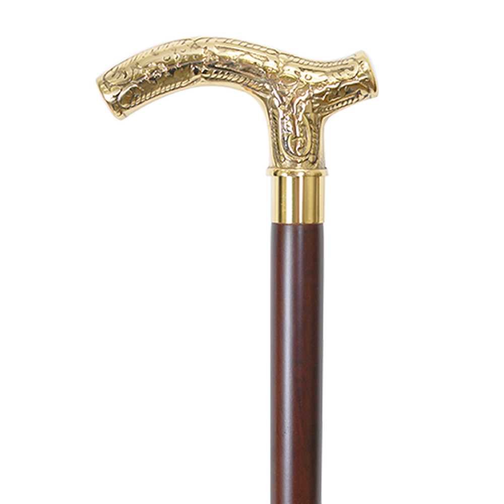B-004 Medium Tree Brass Handle Stick/Original - Click Image to Close