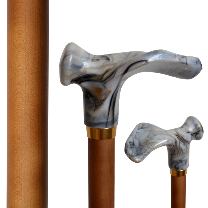 30102R Right Contoured Handle Stick/Maple Wood - Click Image to Close