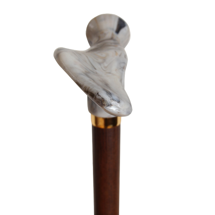 30104R Right Hand "Contoured" Handle Stick/ Ash Wood - Click Image to Close
