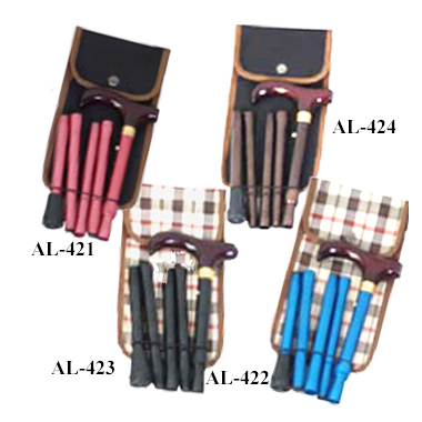 AL-421-AL-424 Super Mini Adj Travel Folding Stick/Solids