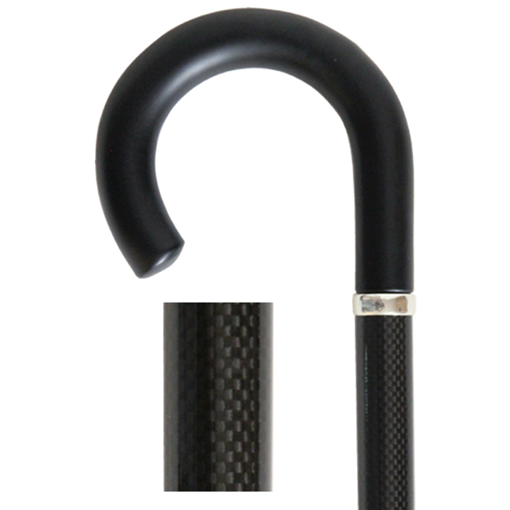 GC-008 Graphite Carbon Stick with Curved Black Wood Handle